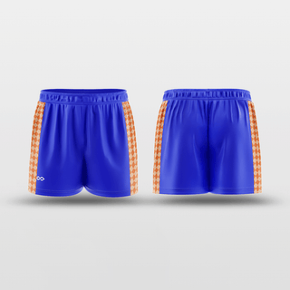 Orange Plaid Custom Reversible Shorts