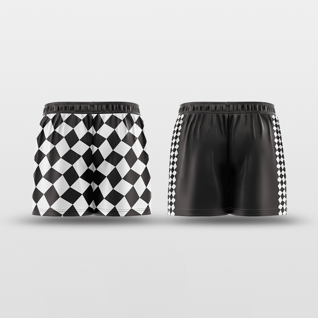 Black&White Plaid Custom Training Shorts