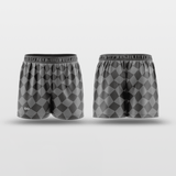 Grey Plaid Custom Reversible Shorts