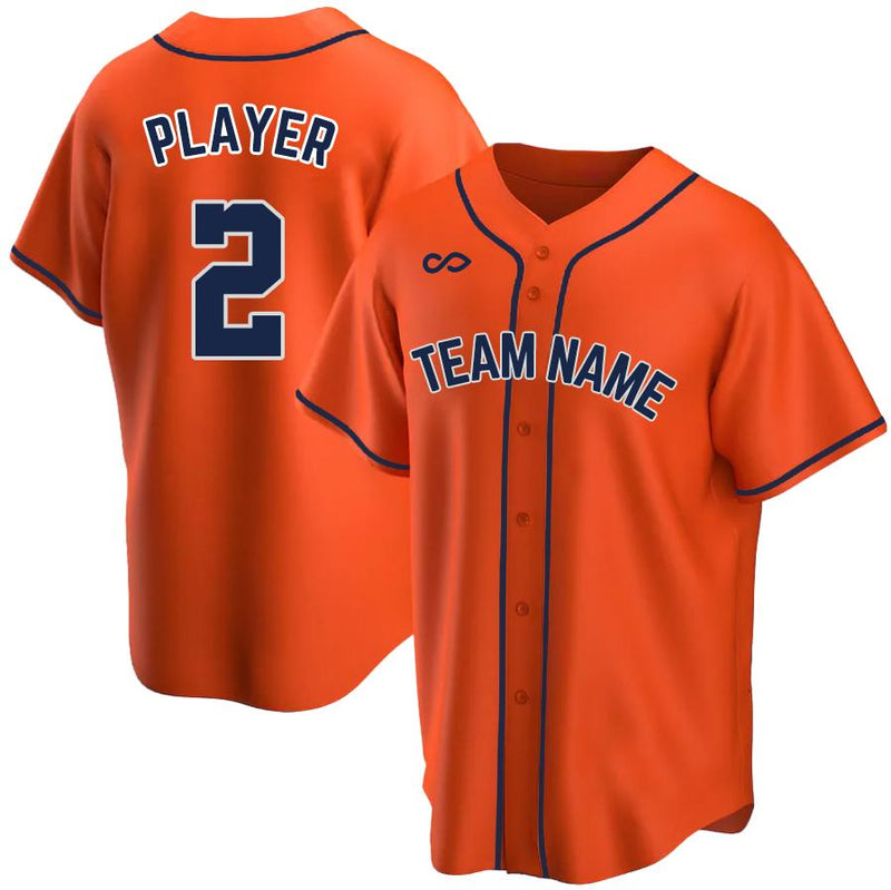 Custom Orange Sublimated Baseball Jerseys Uniform - Sports Custom Uniform