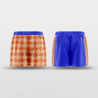 Orange Plaid Custom Training Shorts