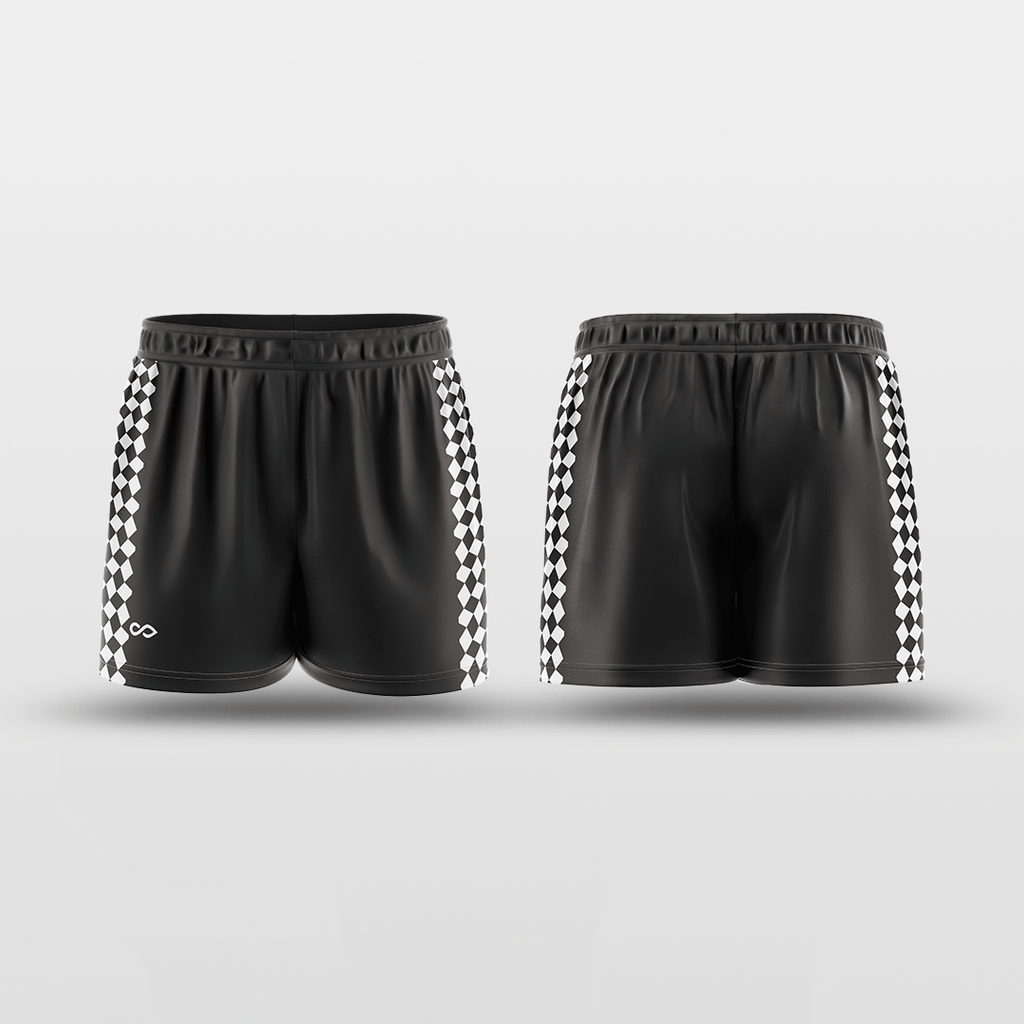Black&White Plaid Custom Reversible Shorts