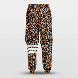 Leopard Basketball Training Pants Design Black