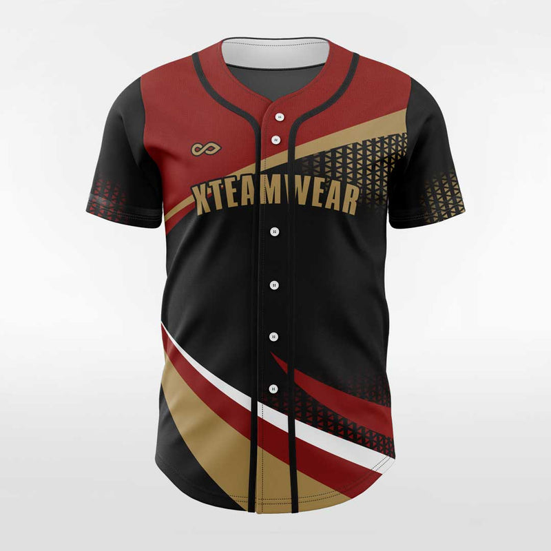 Crown-Customized Sublimated Button Down Baseball Jersey-XTeamwear