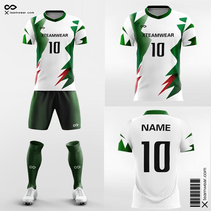 Light and Shadow Sublimated Football Kit Green