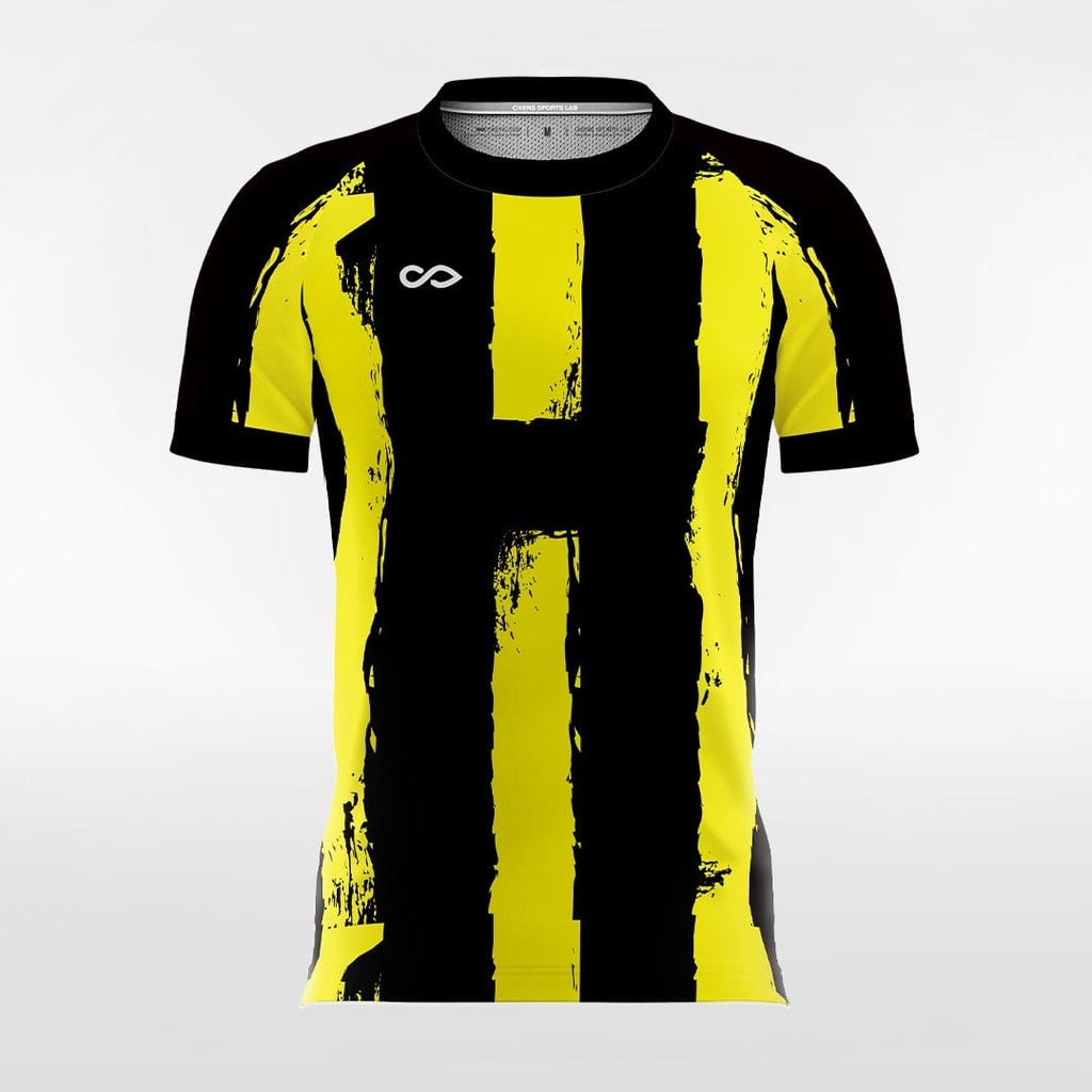 Custom Yellow and Black Stripe Team Jerseys Deisgn