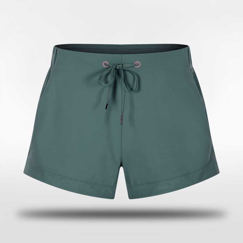 Green Grey Custom Womens Shorts