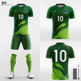 Custom Short Sleeve Soccer Kits Green