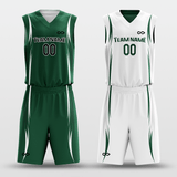 Green&WhiteCustom Reversible Basketball Set
