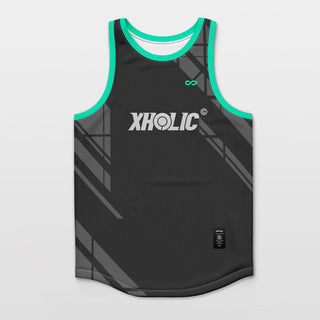 black basketball jersey sleeveless