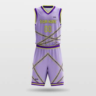 Purple Stripe Fission Basketball Set for Team