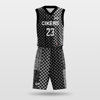 Black Cashew Sublimated Basketball Set