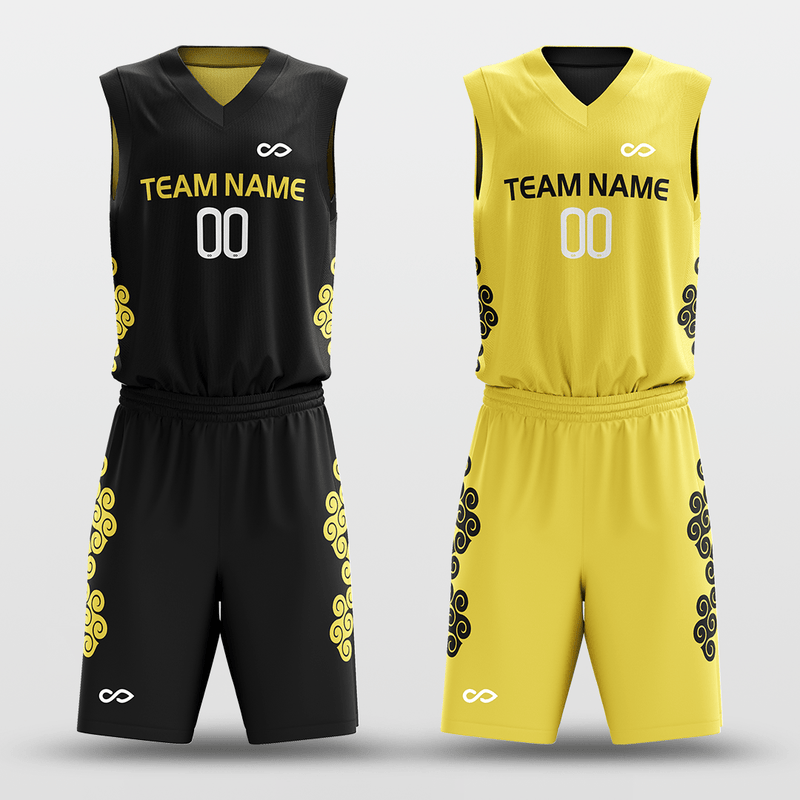 Wholesale Yellow custom basketball jersey design From m.