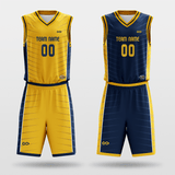 Yellow&Blue Custom Reversible Basketball Set