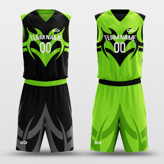 Black&Green Baron Sublimated Basketball Set