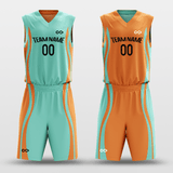 Mint&OrangeCustom Reversible Basketball Set