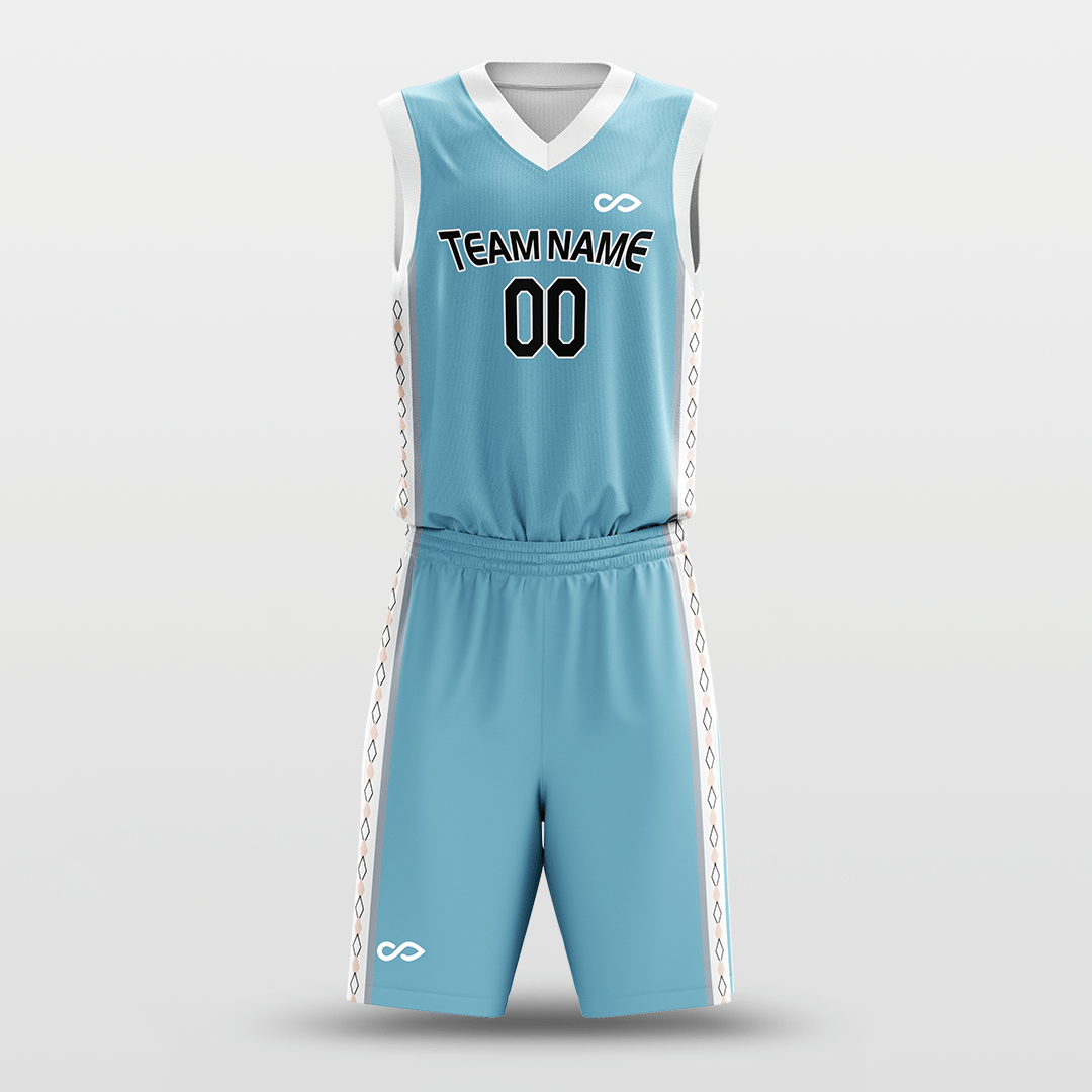 XTeamwear Oasis- Customized Sublimated Basketball Set Turquoise Blue / 4XL