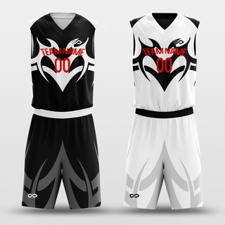 Balck&White Baron Sublimated Basketball Set