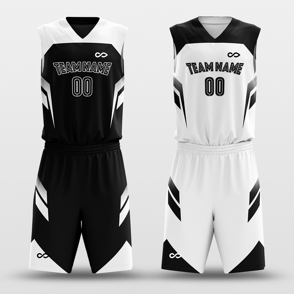 Custom Basketball Jersey Reversible Mesh Kit Printed Team Name & Number  Personalized Sports Uniform for Men/Youth (Color : Black)
