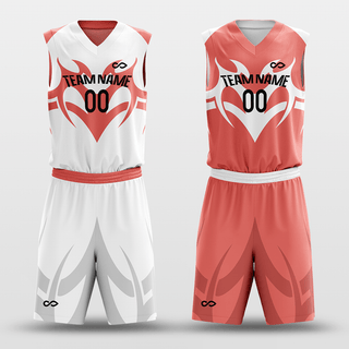 Pink&White Baron Sublimated Basketball Set