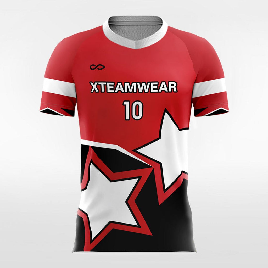 red soccer jersey design