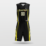 Black Custom Spread Wings Basketball Uniform