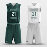 Green and White Reversible Basketball Jersey