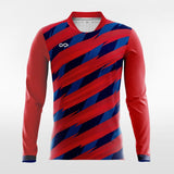 Red Thorn Long Sleeve Soccer Jersey Design