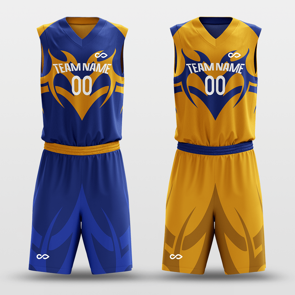 Blue&Yellow Baron Sublimated Basketball Set
