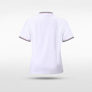 White Kids Stand Collar Polo Shirts