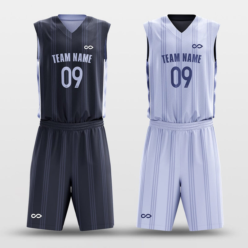 Blue Lake - Customized Basketball Jersey Design Striped-XTeamwear