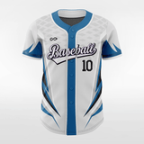 White&Blue Custom Baseball Jersey