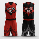 Black&Red Baron Sublimated Basketball Set
