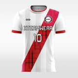 White and Red Team Soccer Jersey