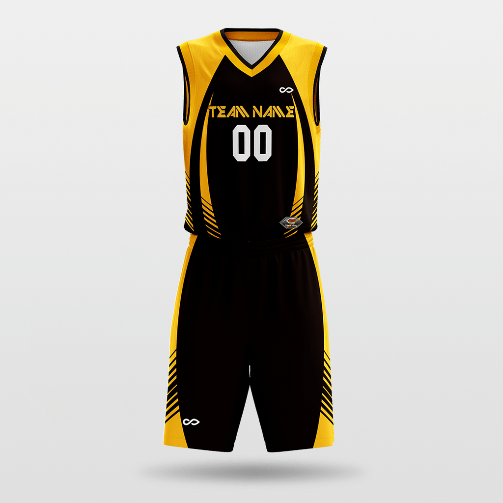 Yellow and Black Basketball Jerseys