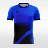 Custom Blue and Black Men's Sublimated Soccer Jersey