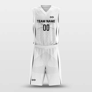 Latitude and Longitude Sublimated Basketball Set White