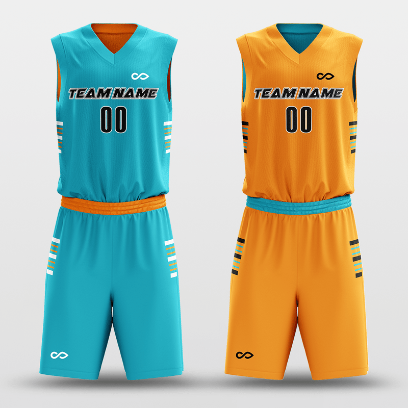 Mech Warrior - Custom Sublimated Basketball Uniform Set Orange
