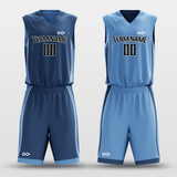 Blue&Navy Custom Reversible Basketball Set