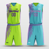 Green&Blue Custom Reversible Basketball Set
