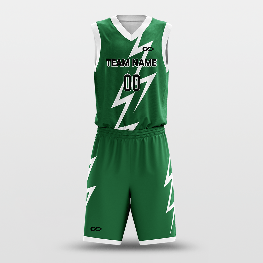Green Thunder Sublimated Basketball Team Set