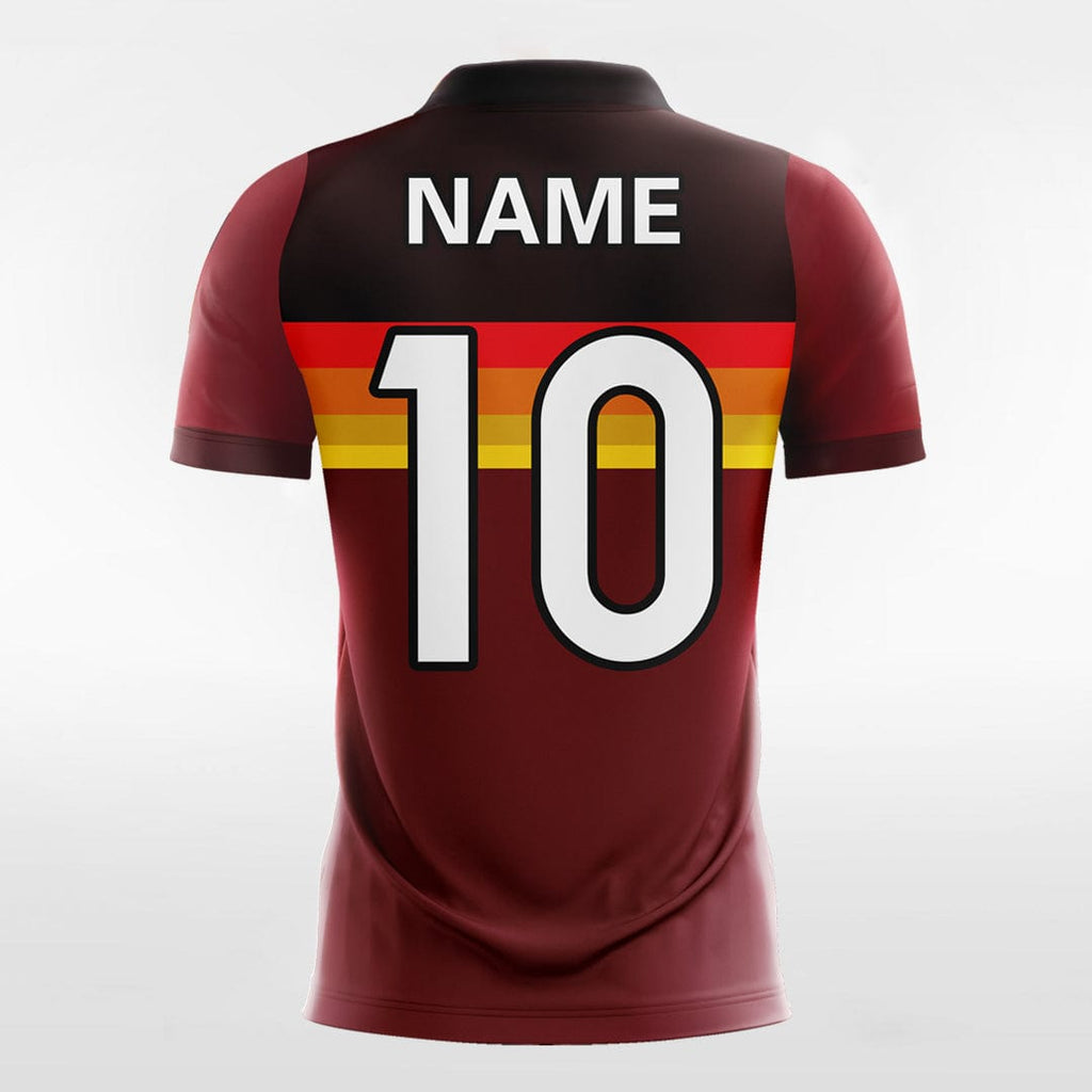 Custom Dark Red Soccer Jersey Design