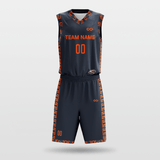 Darkgrey Sublimated Basketball Uniform