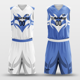 Blue&White Baron Sublimated Basketball Set