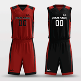Red&Black Custom Reversible Basketball Set