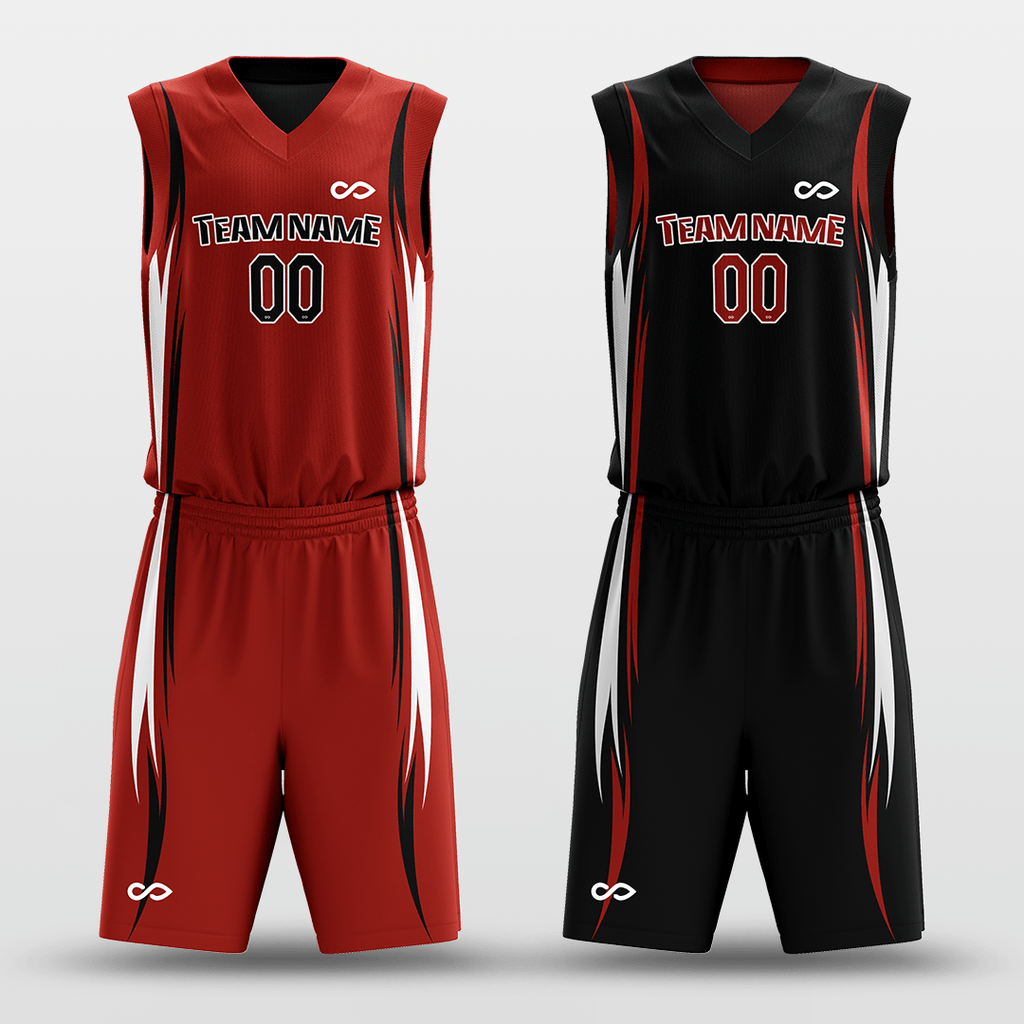 Black&Red Custom Reversible Basketball Set
