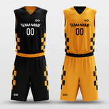 Yellow&BlackCustom Reversible Basketball Set