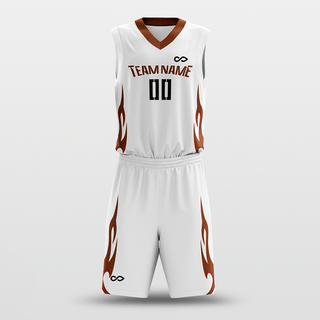 White Custom Basketball Uniform