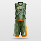 Green Custom Basketball Uniform