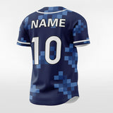 Pixel Ice Sublimated Button Down Baseball Jersey
